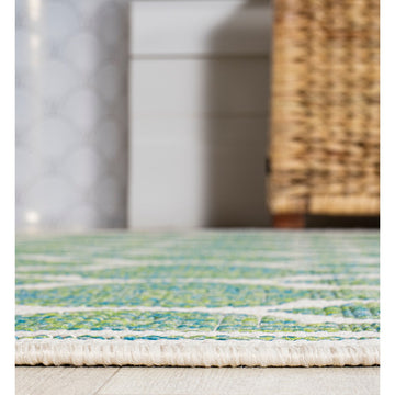 Trebol Moroccan Trellis Textured Weave Indoor/outdoor Area Rug